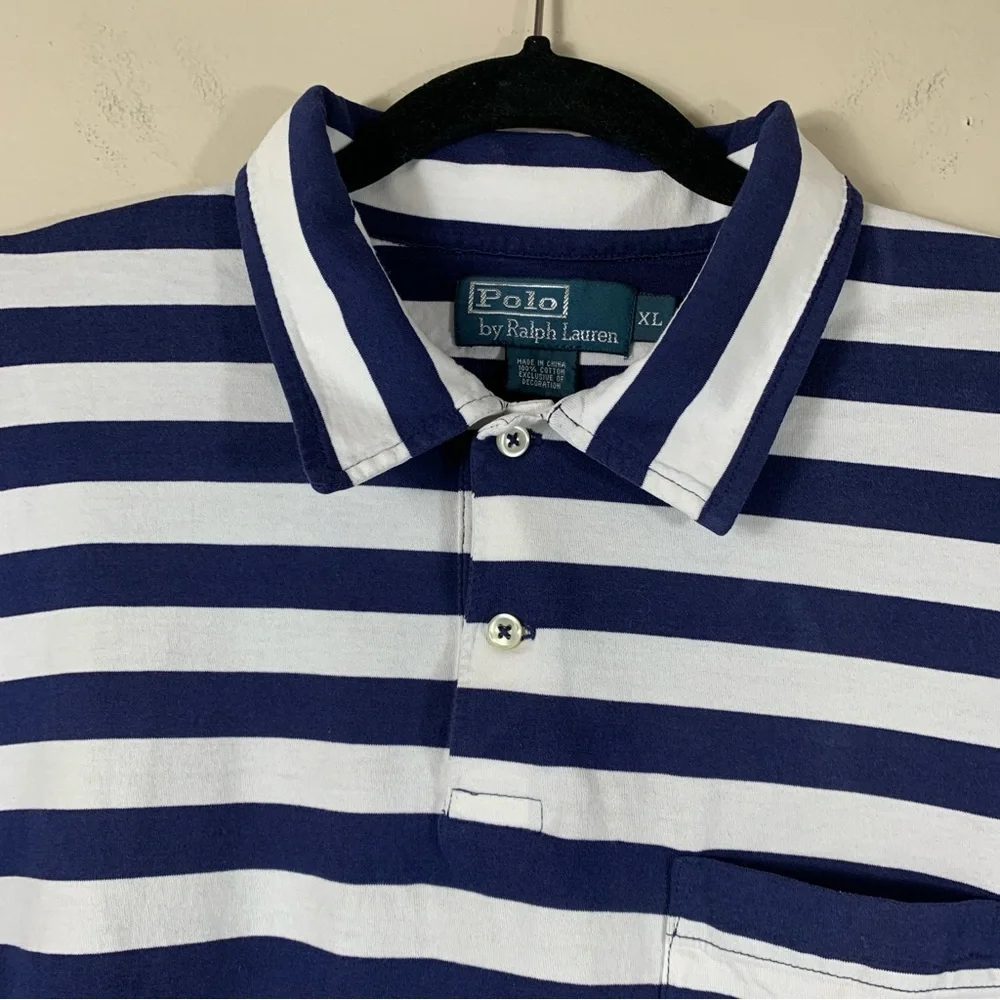 Polo by  Ralph Lauren men’s short sleeve nautical shirt-XL - Picture 2 of 12